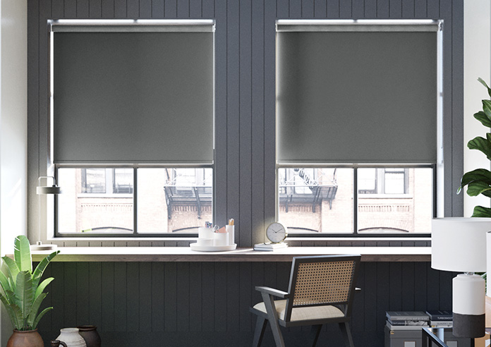 Trinity (Blackout), Fossil Grey - Twist&Fit Roller Blind - Image 3